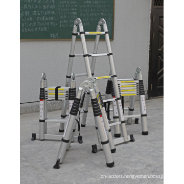 New telescopic aluminum ladder extension alloy double ladder extendable step